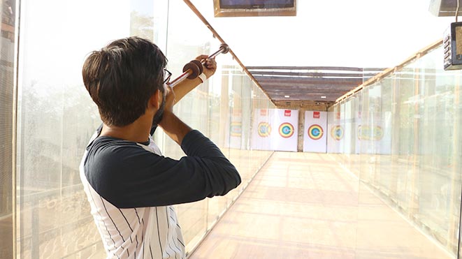 Test your shooting skills with Blowgun activity at Della